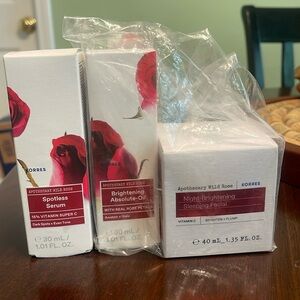 KORRES Wild Rose-serum, oil and sleeping facial-new